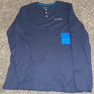 Columbia Men's Navy Long Sleeve Henley